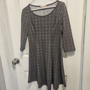 Art Deco Print Skater Dress